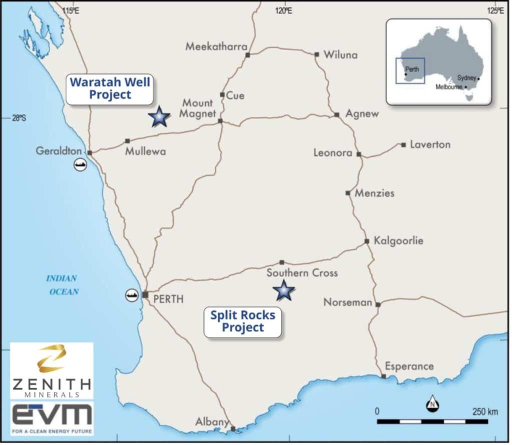 Map showing Australian Lithium Alliance