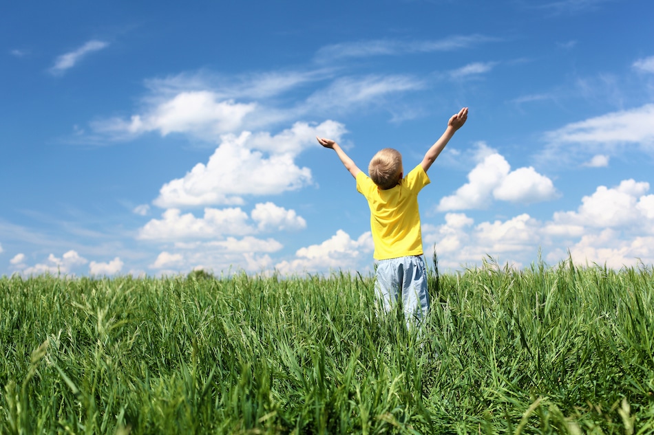 Boy in a field