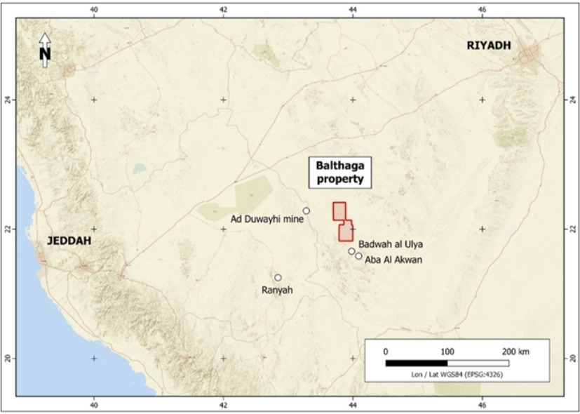 Location of Map of EVM RIWAQ Balthaga Project Saudi Arabia